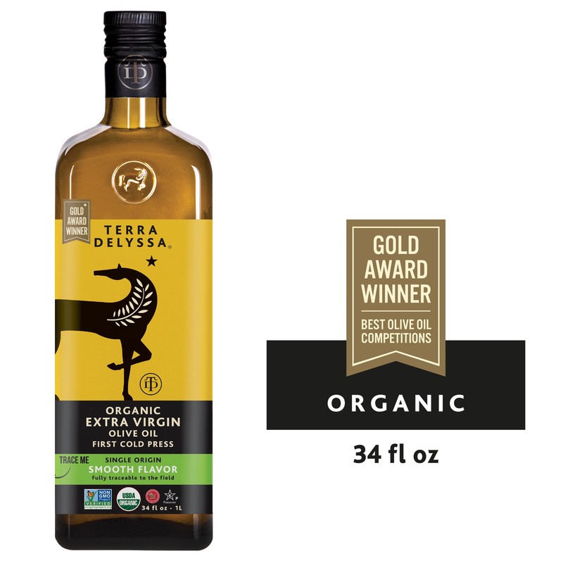 Terra Delyssa Organic Extra Virgin Olive Oil Glass Bottle