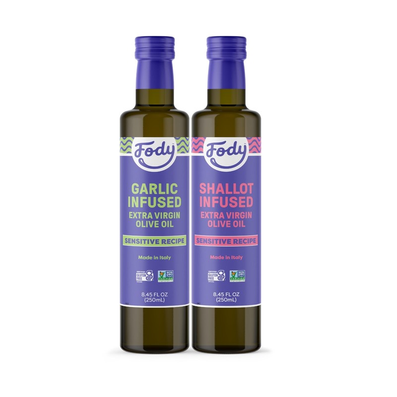 Fody Foods Garlic & Shallot Infused Extra Virgin Olive Oil, 8.45 Oz Pack of 2...