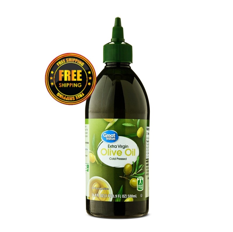 Great Value Extra Virgin Olive Oil Drizzle, Cold Pressed, 16.9 fl oz