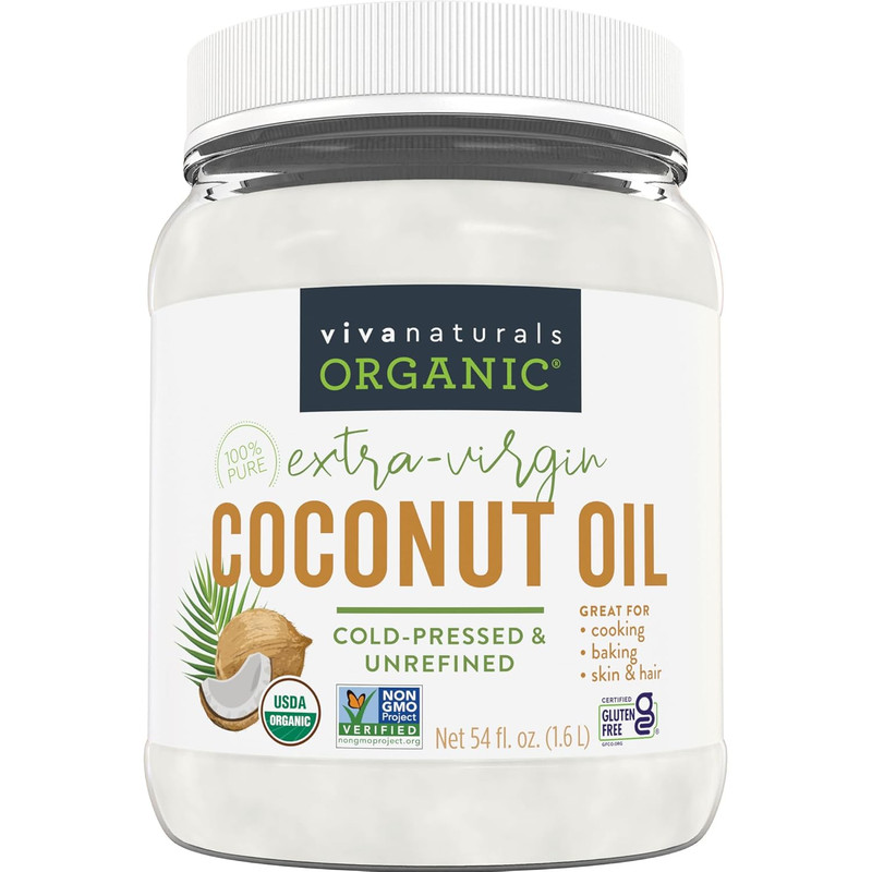 Organic Coconut Oil, 32 Fl Oz – Unrefined, Cold-Pressed Extra Virgin Coconut Oil