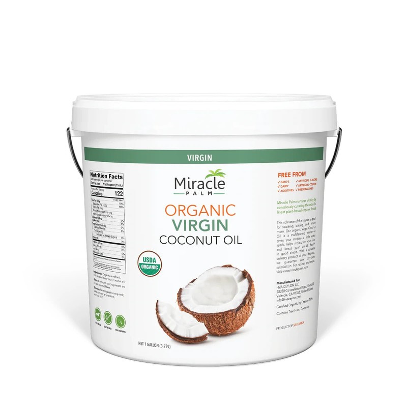Organic, Unrefined, Virgin Coconut Oil 1 Gallon Pail