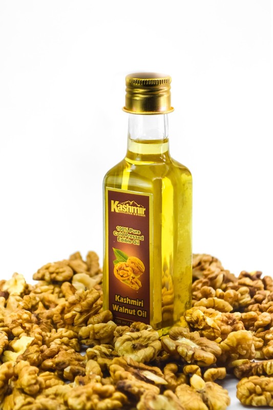 100% Natural Sweet Edible Cold Pressed Walnut Oil 100ml by Kashmir Online Store.