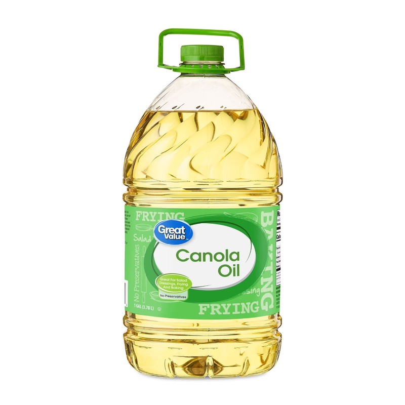 Great Value Canola Oil Heart Healthy High Smoke Point 1 Gallon Bottle