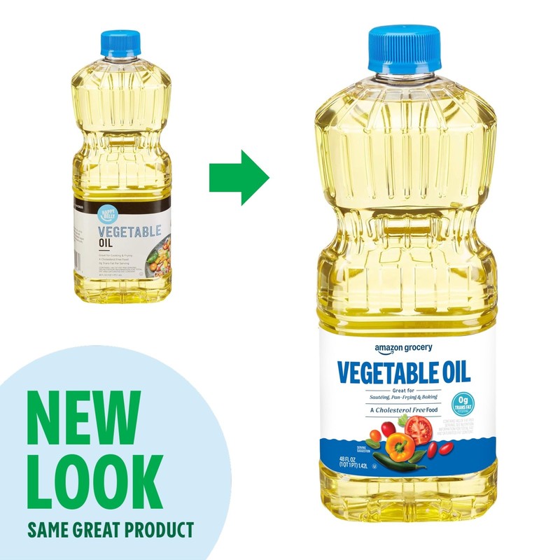 Amazon Grocery, Vegetable Oil, 48 Fl Oz 48 (Pack of 1) gallery