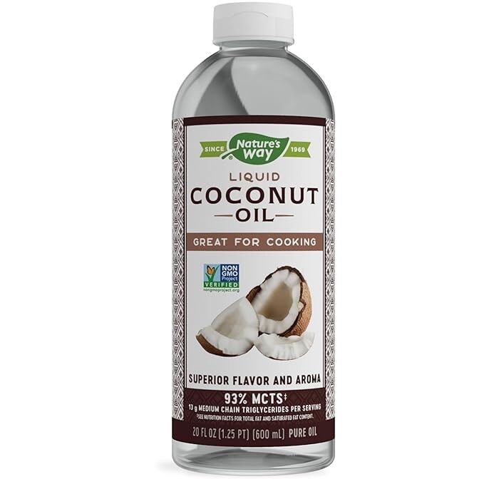 Nature's Way, Liquid Coconut Oil, 20 fl oz (600 ml) Great for Cooking