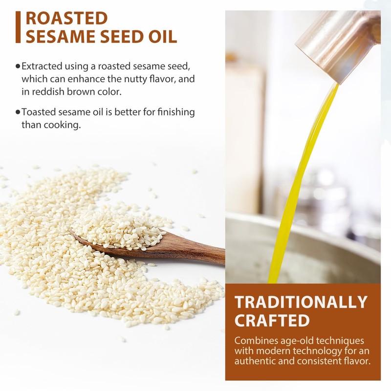 Toasted Sesame Oil, 16.9 Fl Oz – Ideal for Asian Dishes, Noodles, and Baking gallery