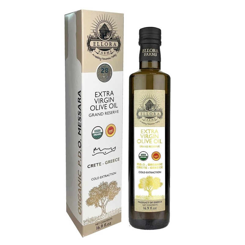 Ellora Farms, Organic Greek Extra Virgin Olive Oil, Single Estate PDO Messara…