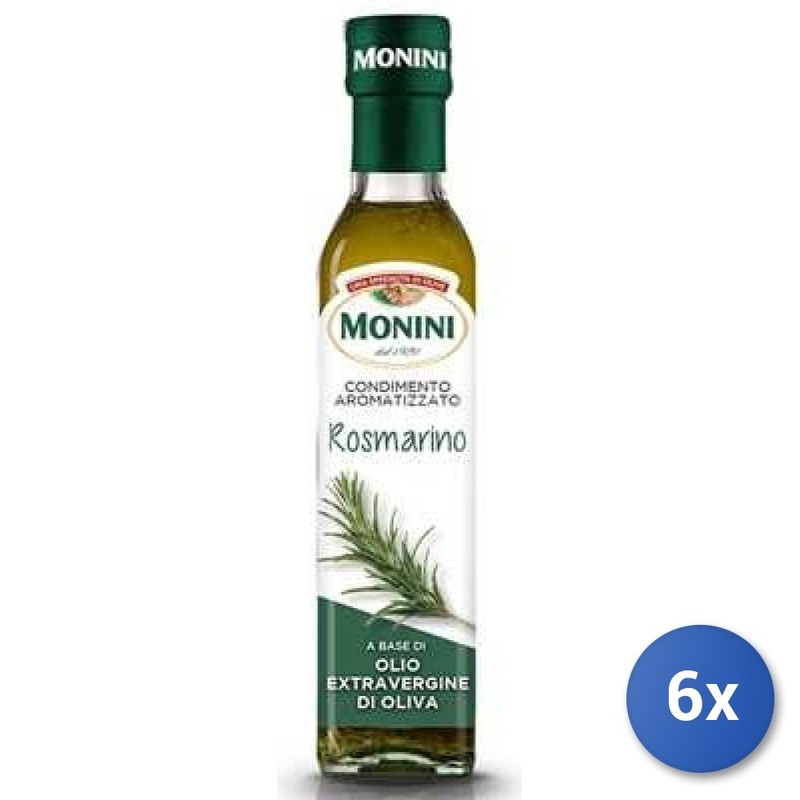 6X Multipack Monini Rosemary Condiment Oil 250 Ml