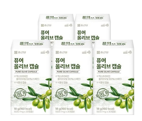 Chong Kun Dang Pure Olive Oil Capsule Extra Virgin Spanish Picual 30pcs x 5