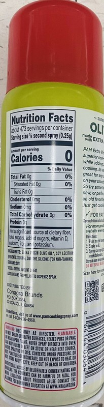 PAM EXPELLER PRESSED Extra Virgin OLIVE OIL Spray Non Stick - 5 Oz Can gallery