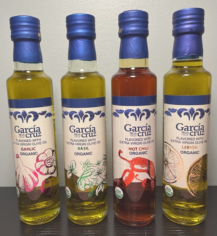 GARCÍA DE LA CRUZ Organic Flavored Extra Virgin Olive Oil Gift Set Exp 09/2026