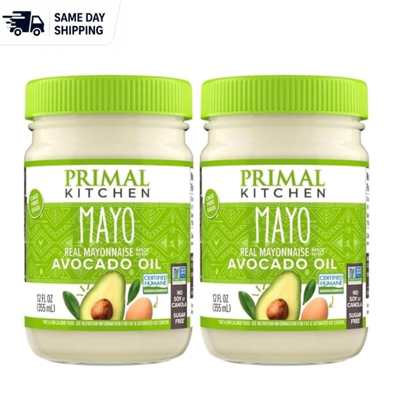 Rich & Creamy Dairy-Free Avocado Oil Mayo – 12 Fl Oz (2-Pack) – Whole30 Approved
