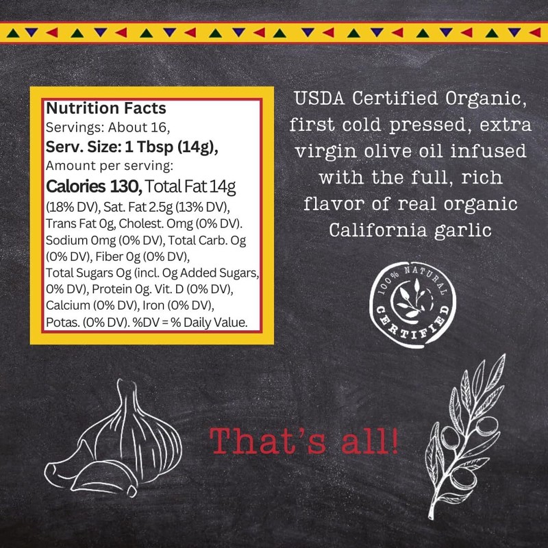 Garlic Gold Organic Garlic Infused Extra Virgin Olive Oil 8.44 Fl Oz gallery