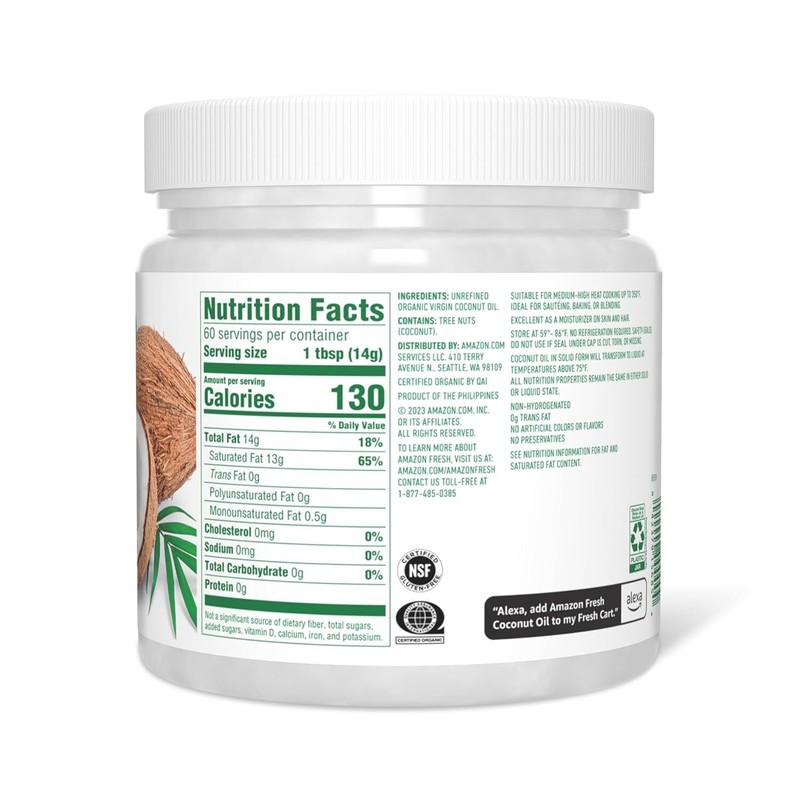 Pure Organic Virgin Coconut Oil - 30 Oz, Perfect for Cooking and Baking gallery