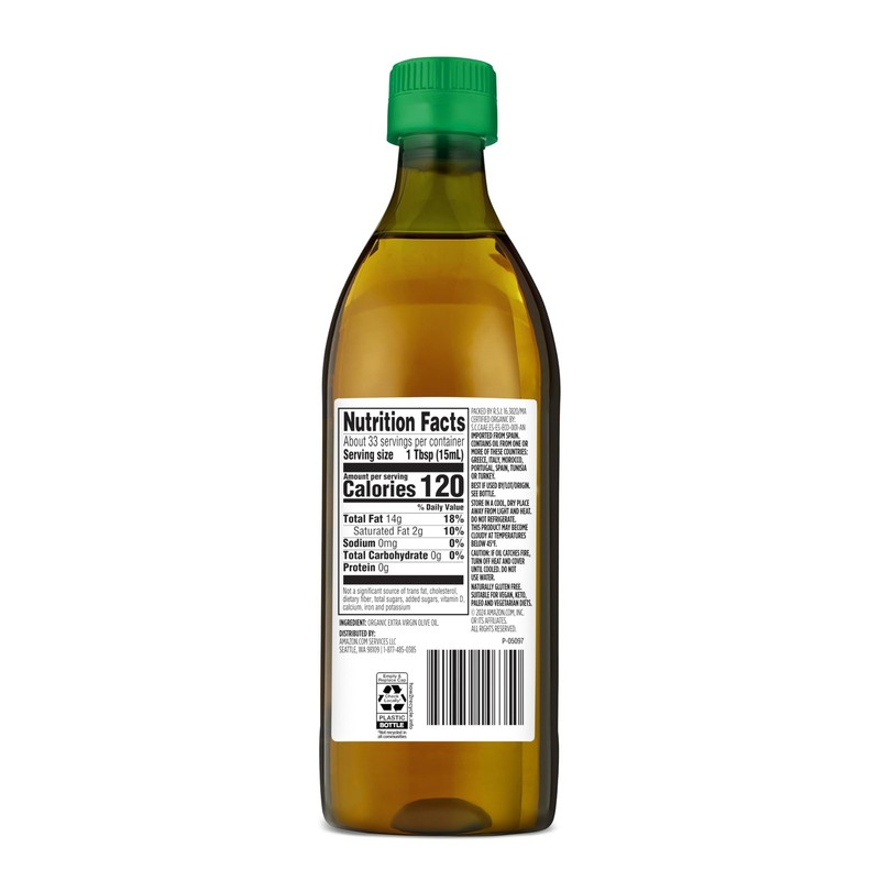 Amazon Grocery, Organic Extra Virgin Olive Oil, 16.9 Fl Oz (Pack of 1) gallery