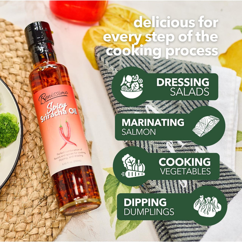 Spicy Sriracha Herb-Infused Oil - All Natural Gourmet Cooking Oil gallery