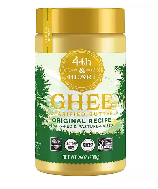 4th & Heart Original Ghee, Clarified Butter, 25 Ounce – Grass-Fed, Lactose-Free