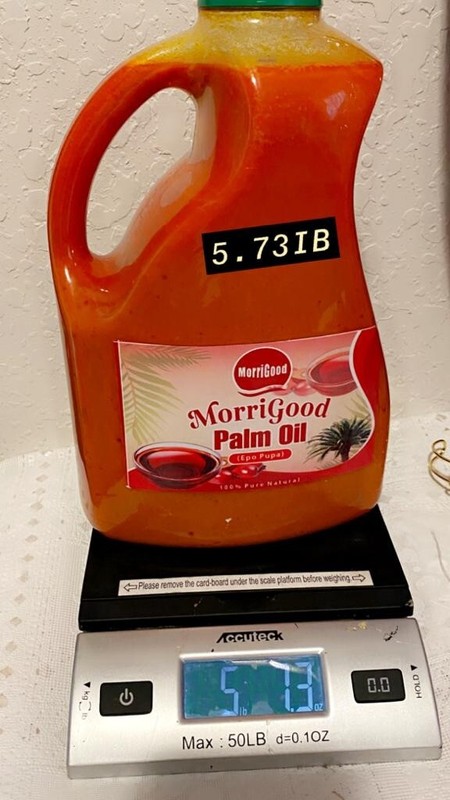 Red Palm Oil 100% Pure & Natural – 5.73 Ib/2.60kg
