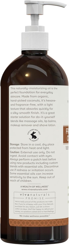 Organic Fractionated Coconut Oil, 16 Fl Oz – Skin & Hair Moisturizer, Massage Oi gallery