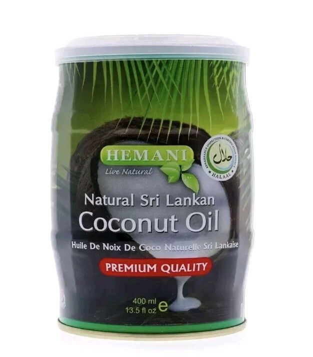Hemani Coconut Oil 100% Sri Lankan (400ml) For Hair Care Premium Quality