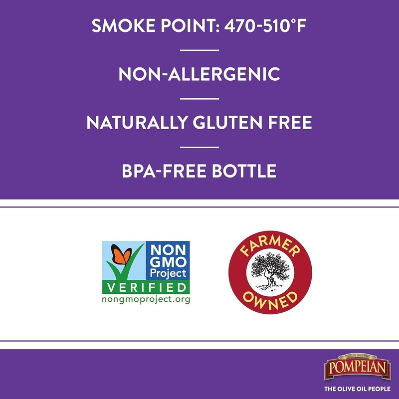 High Smoke Point 100% Grapeseed Oil for Healthy Cooking - 68 FL OZ (Set of 2) gallery