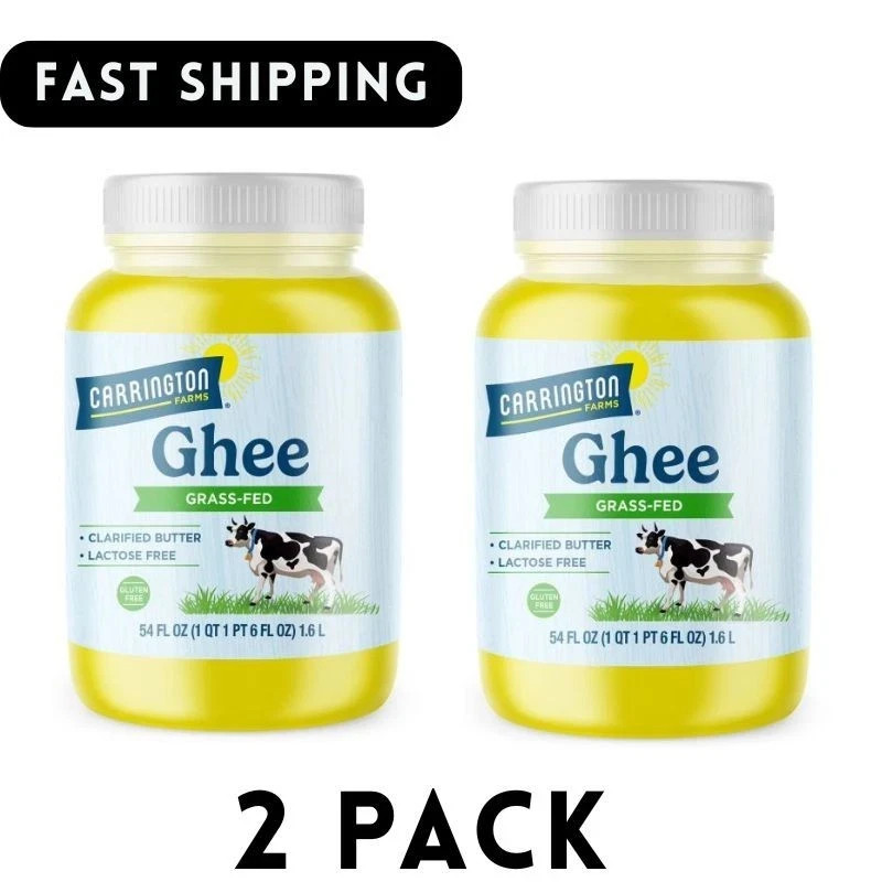 2 Pack Carrington Farms Ghee 54 oz. | Pure, High-Quality Clarified Butter USA
