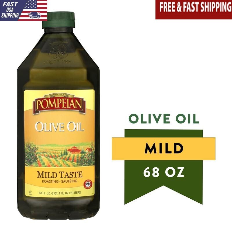 Mild Taste Olive Oil 68 fl oz BPA-Free Non-GMO Gluten Free Cooking Oil New