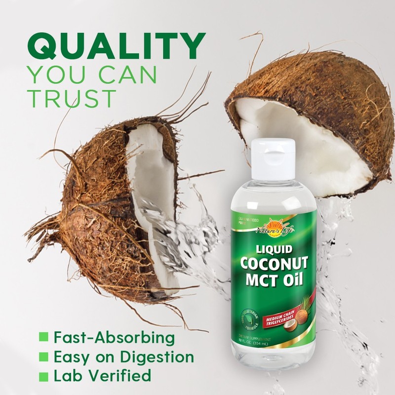 Nature's Life Liquid Coconut MCT Oil, Vegetarian | 12oz, 24 Serv. gallery