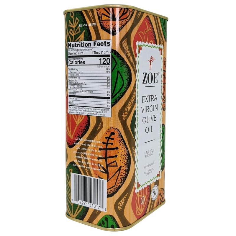 ZOE Extra Virgin Olive Oil, 1-Liter Tins (Pack of 2) Pack 2 gallery