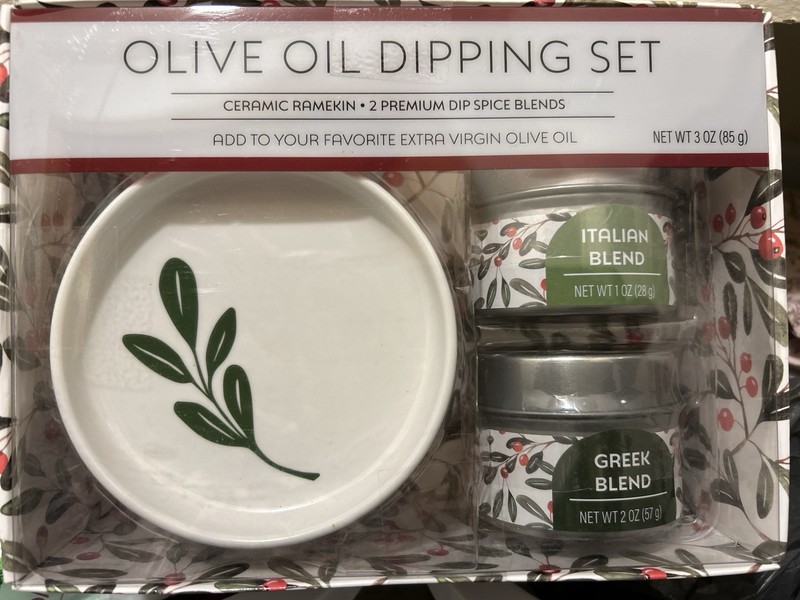 Bay Island Olive Oil Dipping Set Italian & Greek Blend Seasonings