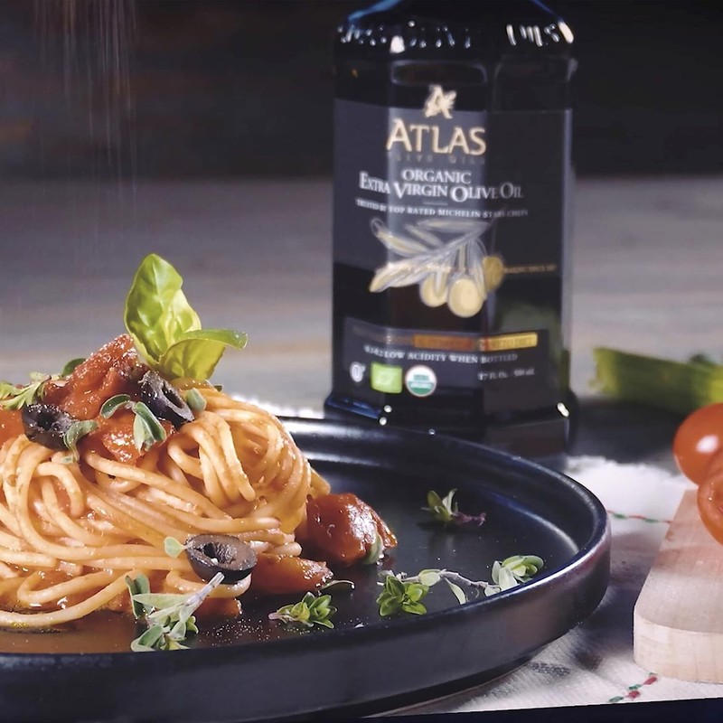 Atlas Cold Pressed Extra Virgin Olive Oil - Organic & Polyphenol Rich, 500 mL gallery