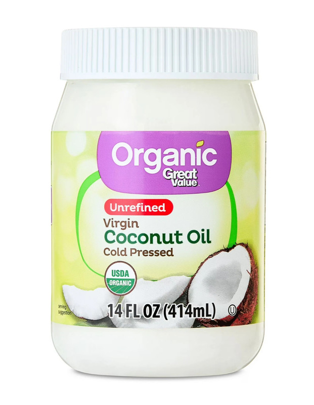 Great Value Organic Unrefined Virgin Coconut Oil, 14 fl oz Free Shipping