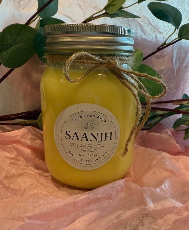 Saanjh Grass-Fed Ghee 12oz | Handmade Clarified Butter | Pure Desi Ghee gallery