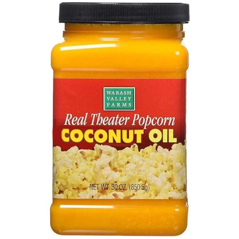 Real Theater Coconut Popcorn Oil – 30 oz Butter Flavored Coconut Oil for Whir…