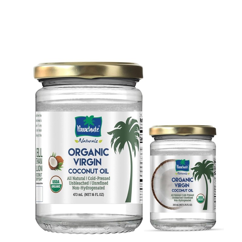 Parachute Naturalz Virgin Coconut Oil | 100% Organic Cooking Oil, Hair Oil an…