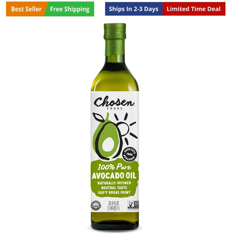 100% Pure Avocado Oil, Keto Diet Friendly, Kosher Oil for Baking, High-Heat C…