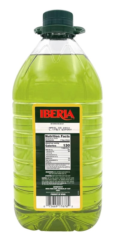 Iberia Sunflower & Extra Virgin Olive Oil Blend, 3 Liter gallery