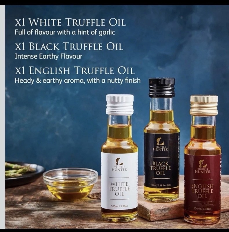 TruffleHunter English Black and White Truffle Oil Set 3, 3.38 Oz 11/2025 EXP gallery