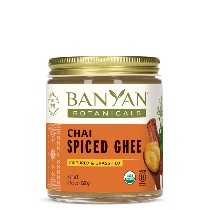 Banyan Botanicals Chai Spiced Ghee – Cultured Organic Ghee Clarified Butter w…