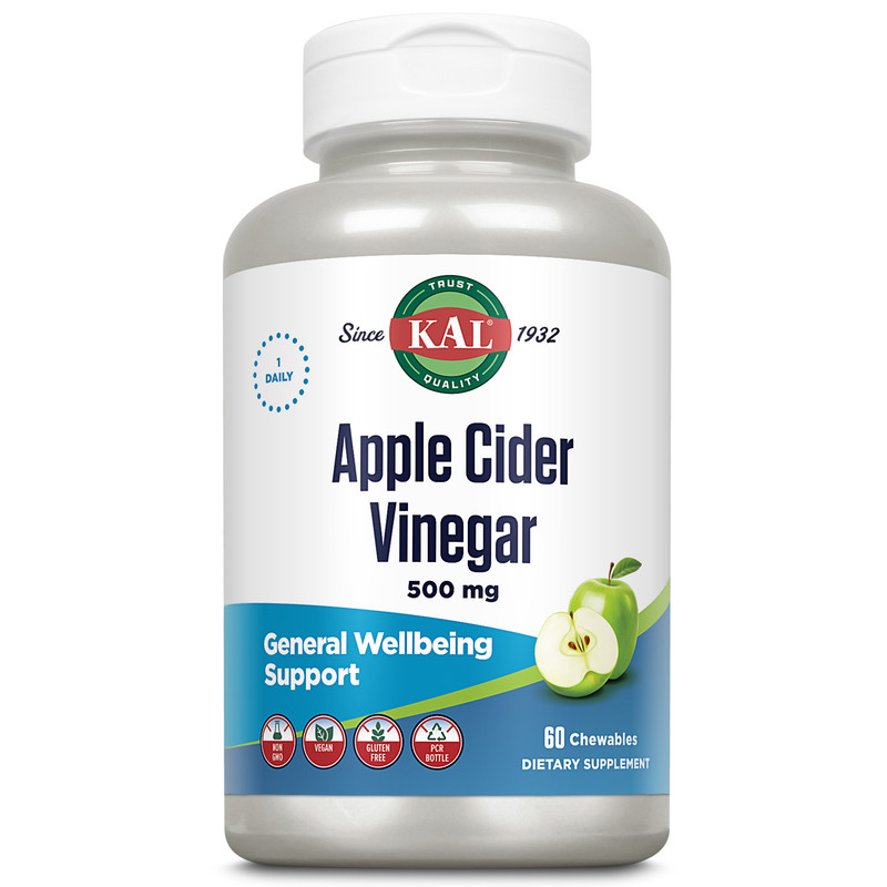 KAL Apple Cider Vinegar Chewable 500mg | Healthy Weight Management, Digestion &