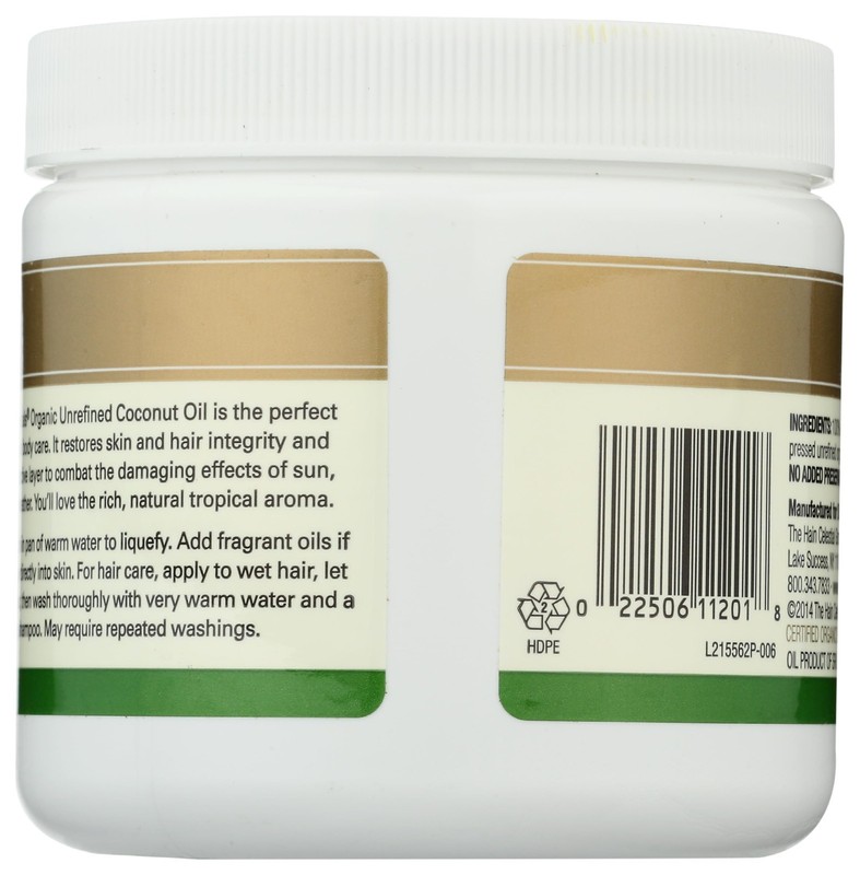 Organic Virgin Coconut Oil, Unrefined, 15 oz - Cold Pressed, Non-GMO, Healthy Co gallery