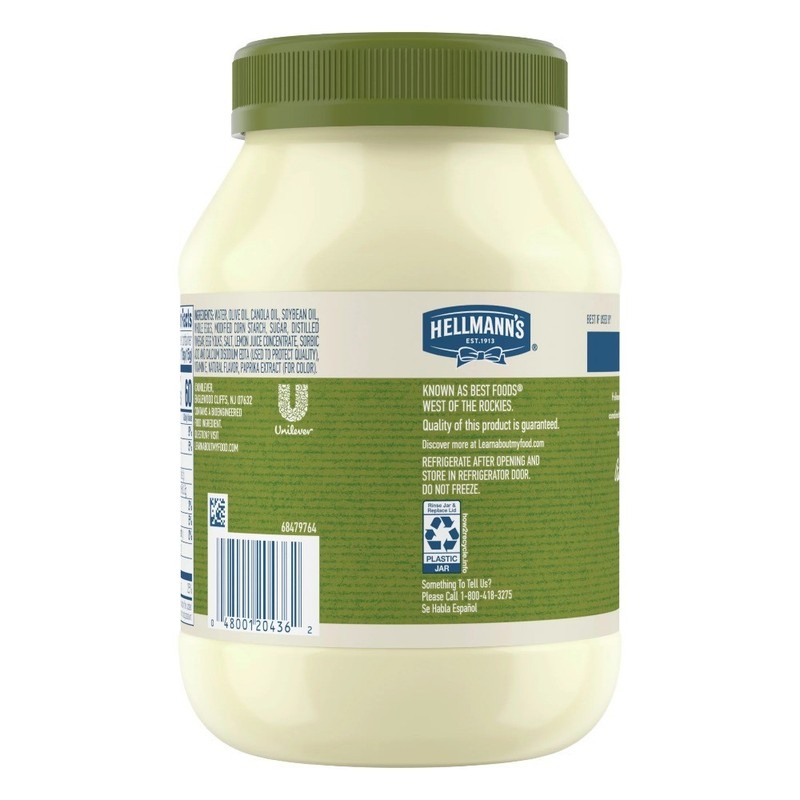 Hellmann's Olive Oil Mayonnaise Dressing Condiments, 30 fl oz Jar gallery