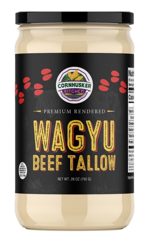 Cornhusker Kitchen Wagyu Beef Tallow Cooking Fat 28oz Jar