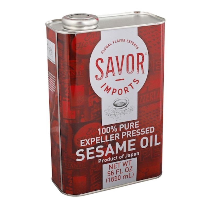 Savor Imports Non-Gmo Sesame Oil, 56 Ounce, 6 Cans Per Case