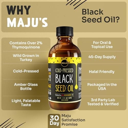 Pure Black Seed Oil - Cold-Pressed 8 oz, High Thymoquinone, Turkish Black Cumin gallery