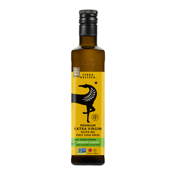 Terra Delyssa Extra Virgin Olive Oil First Cold Pressed 17 fl oz Glass gallery
