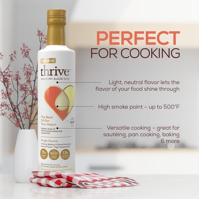 Thrive Cooking Oil - Reserve Pure Algae Oil, Heart and Health-16.9 fl oz, 1 Pack gallery