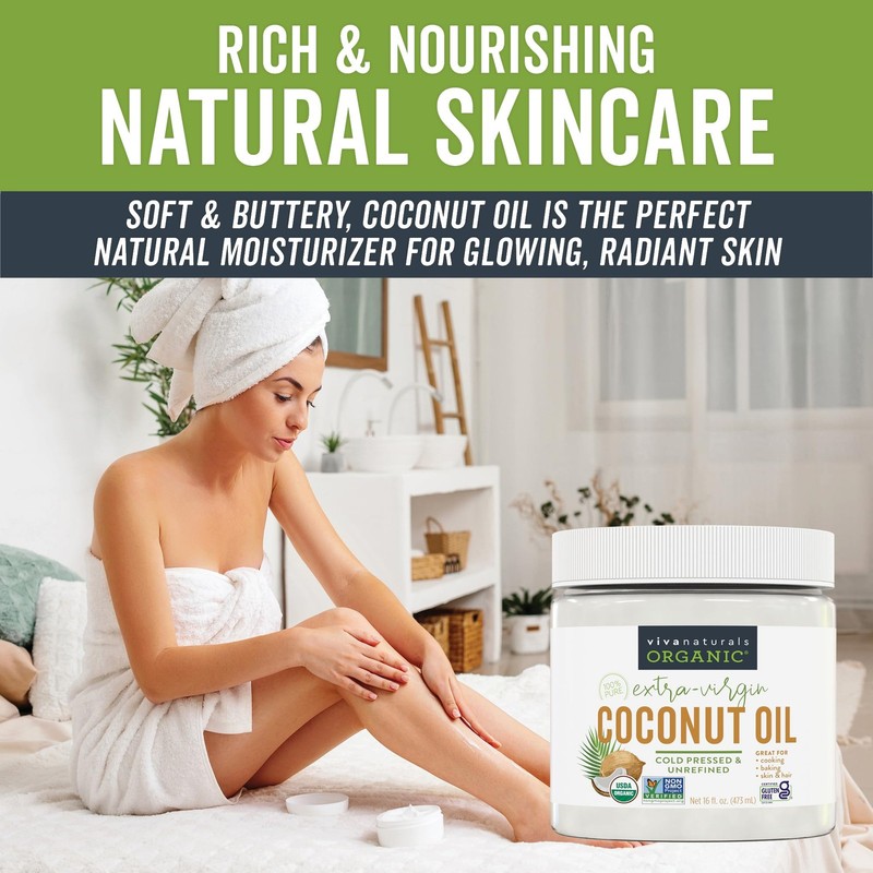 Viva Naturals Organic Extra Virgin Coconut Oil, 16 Ounce gallery