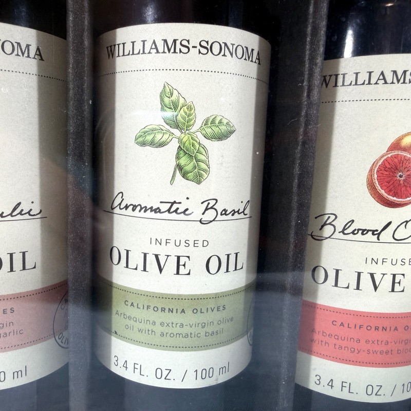 Williams Sonoma Infused Extra-Virgin Olive Oil Gift Box Set 3.4 fl oz ea SEALED gallery