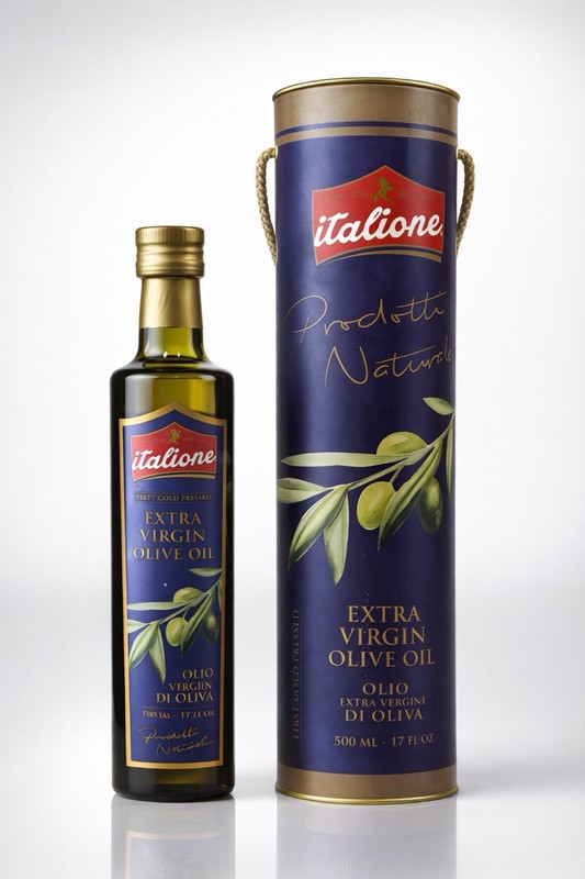 italione Extra Virgin Olive Oil First Pressed, 17oz, BB 6/2028 Pack of One Bottl